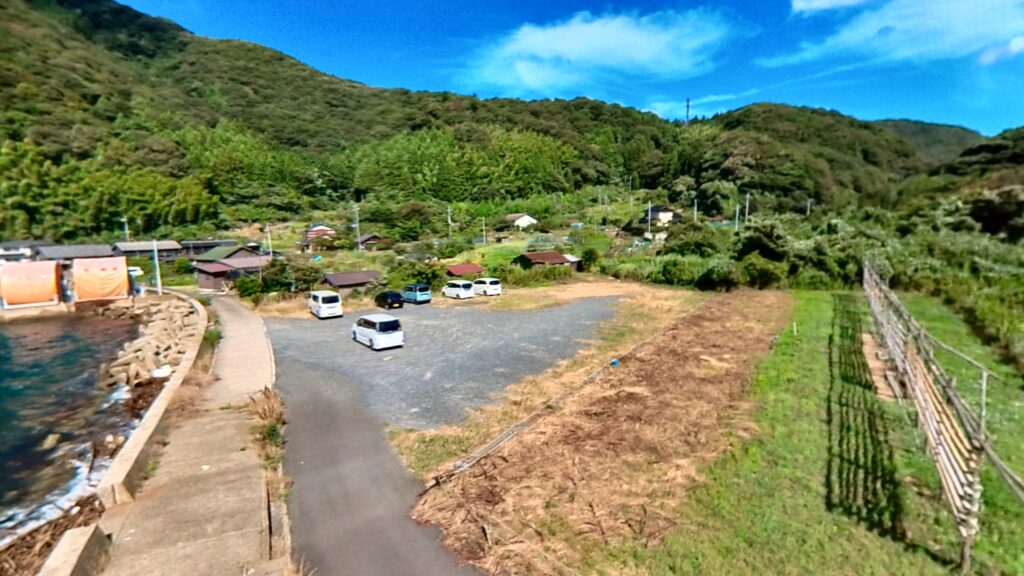 白杉漁港の駐車場